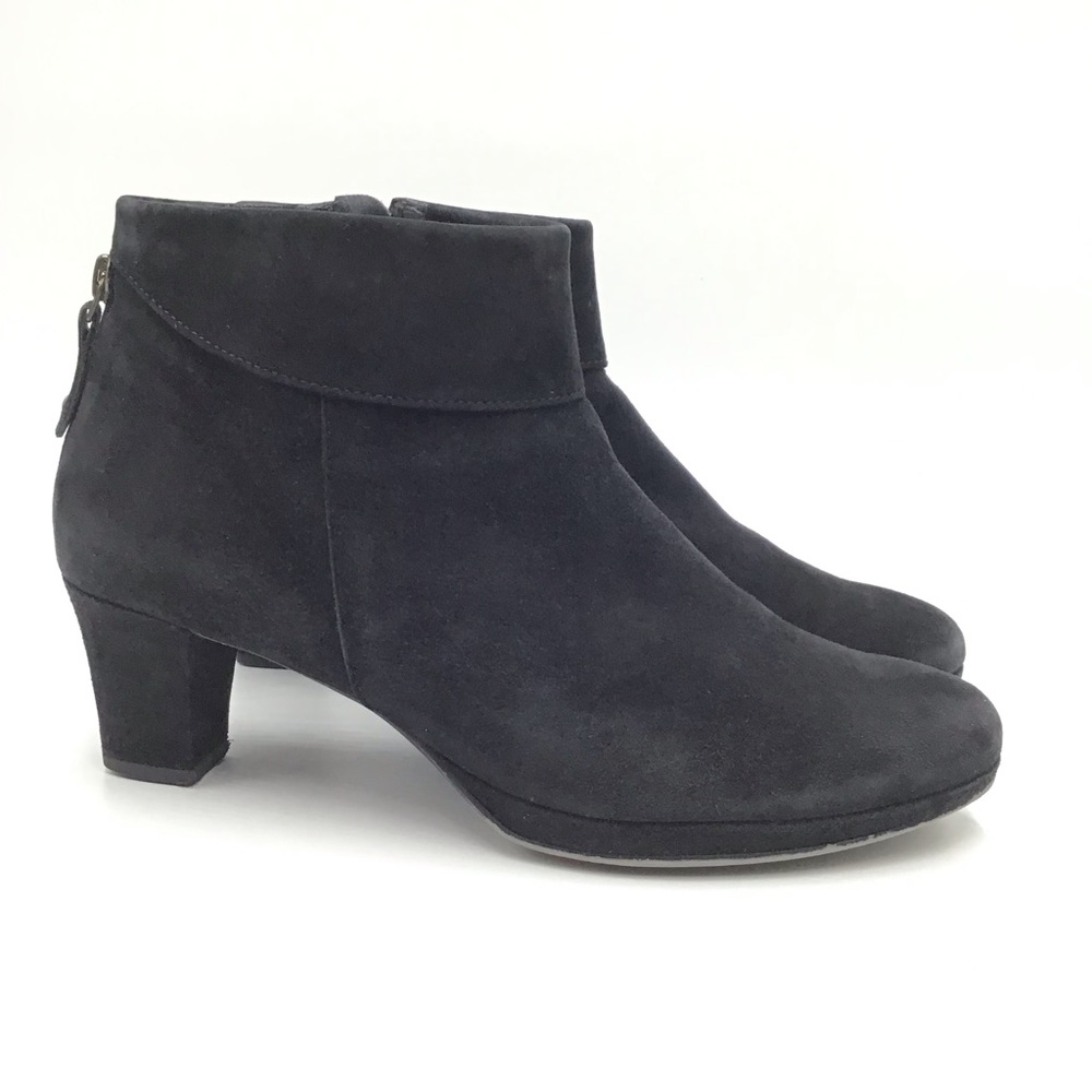 Paul Green handmade black suede ankle boots Austria 6.5 USA 8